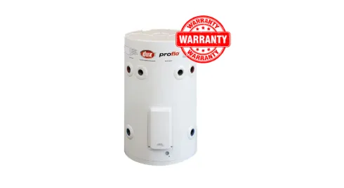 Dux Proflo 50L with warranty badge