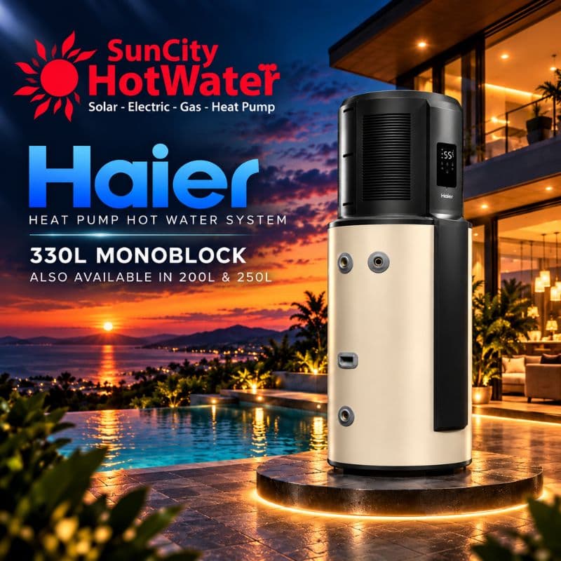 Haier heat pump water heater — energy-efficient hot water for South East Queensland homes
