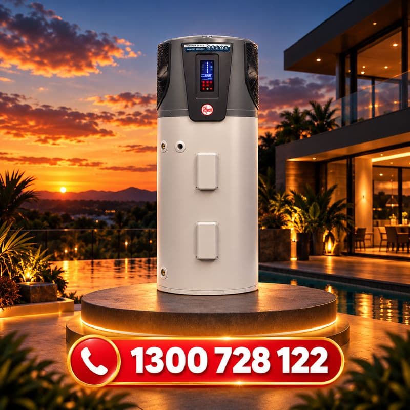 Rheem AmbiHeat HDc-270 heat pump installed by SunCity Hot Water in Brisbane, the Sunshine Coast & Gympie