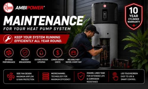 Rheem hot water system maintenance across Brisbane & the Sunshine Coast