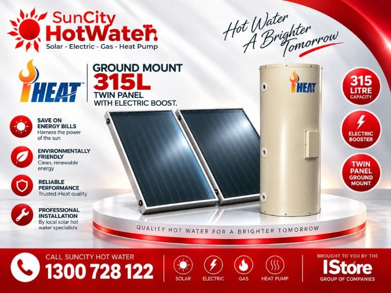 iHeat Ground Mount Split Solar — Split-System (Ground-Mounted) solar hot water system