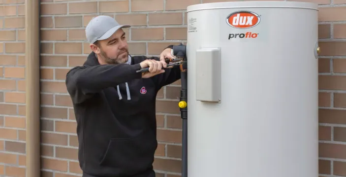 plumber doing maintenance