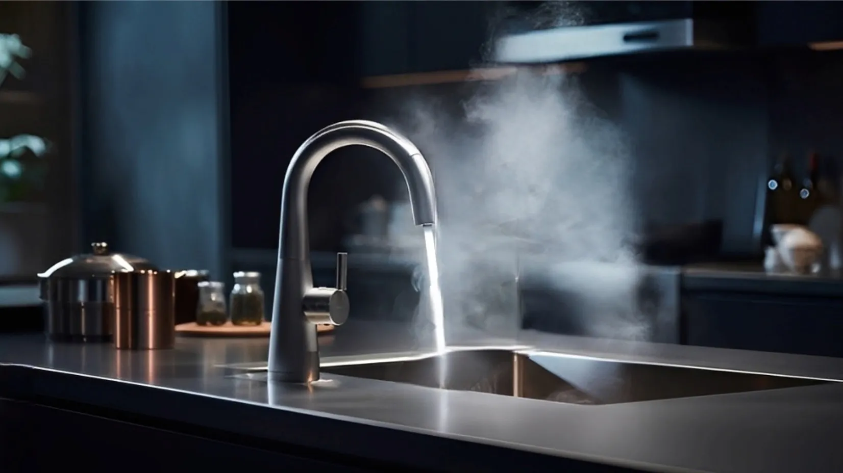 running tap with a consistent hot water supply