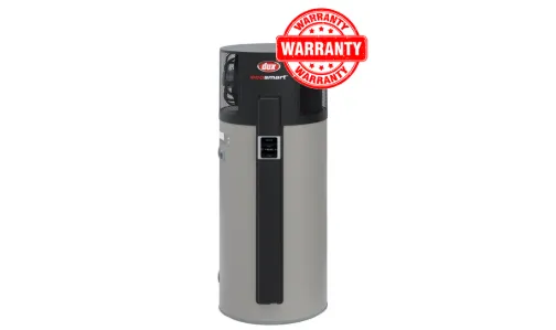 Dux EcoSmart Heat Pump with warranty badge