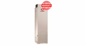 Dux Prodigy 135L 4 Star Gas Storage with warranty badge
