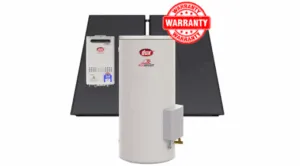 Dux Ecosmart Gas Boosted Solar Hot Water System 400L with warranty badge