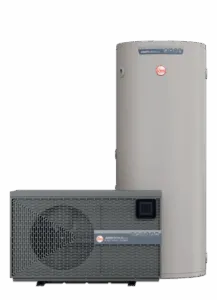 Rheem AmbiPower Split System Heat Pump with a 315L vertical storage tank (Model 565E315)
